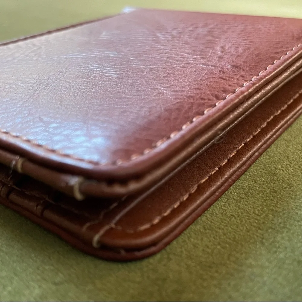 NEW PX Brown Bi-fold Vegan Wallet
